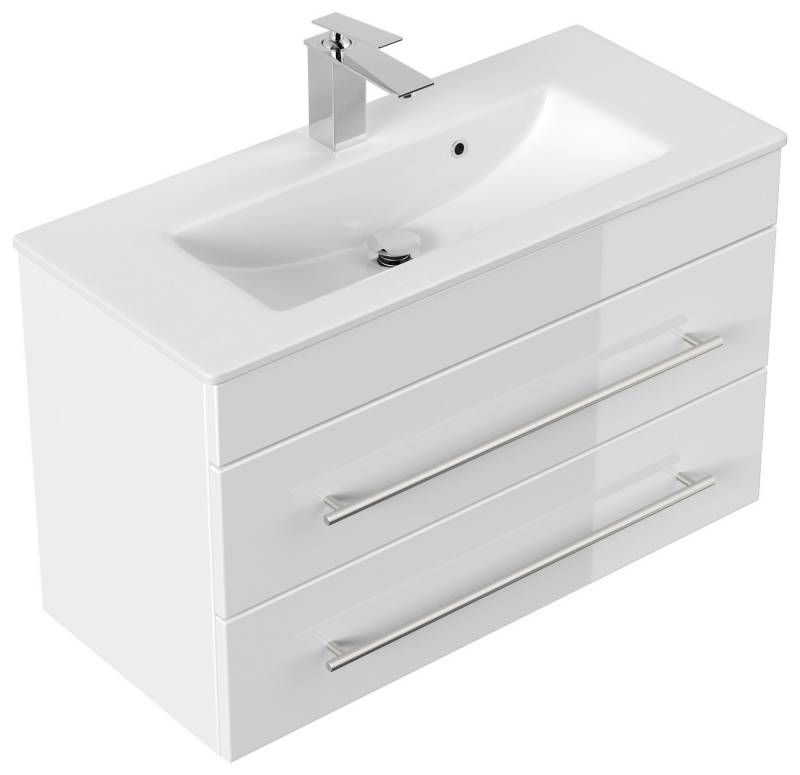 Magnolia Home Waschtisch Badmöbel Mars 800 SlimLine SoftClose weiss hochglanz von Magnolia Home