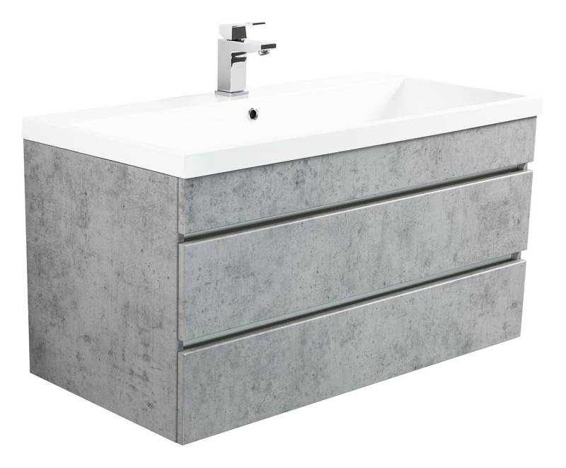 Magnolia Home Waschtisch Badmöbel Via 100 SoftClose beton mit grifflosen Schubladen Magnolia Home Waschtisch Badmöbel Via 100 SoftClose beton mit grifflosen Schubladen von Magnolia Home