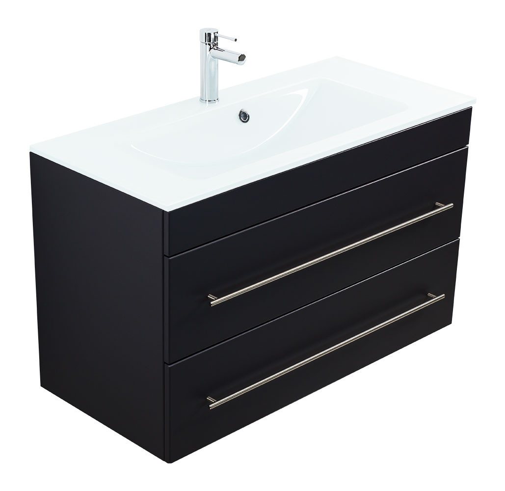 Magnolia Home Waschtisch Badmöbel Vitro 1000 mit Glaswaschbecken SoftClose schwarz Magnolia Home Waschtisch Badmöbel Vitro 1000 mit Glaswaschbecken SoftClose schwarz von Magnolia Home