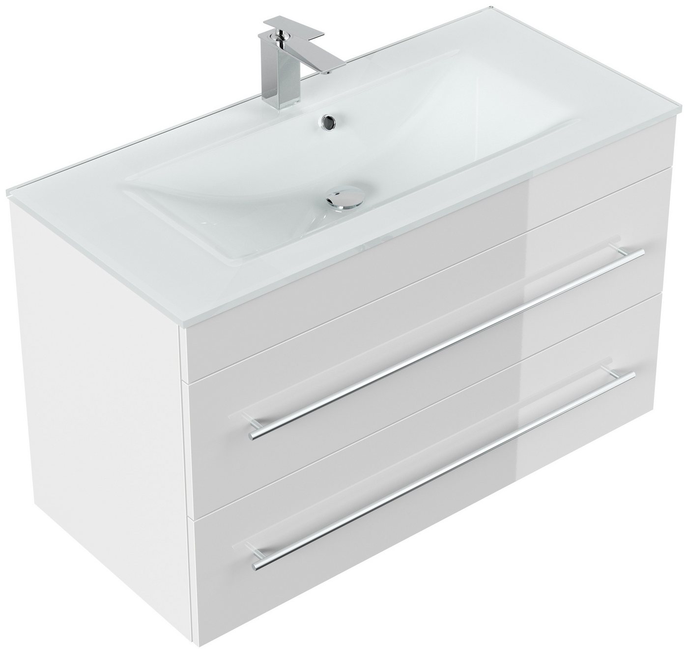 Magnolia Home Waschtisch Badmöbel Vitro 1000 mit Glaswaschbecken SoftClose weiss hochglanz Magnolia Home Waschtisch Badmöbel Vitro 1000 mit Glaswaschbecken SoftClose weiss hochglanz von Magnolia Home