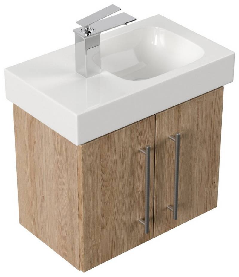 Magnolia Home Waschtisch Badmöbel mit Geberit Icon Waschbecken XS 53 cm links eiche hell Magnolia Home Waschtisch Badmöbel mit Geberit Icon Waschbecken XS 53 cm links eiche hell von Magnolia Home