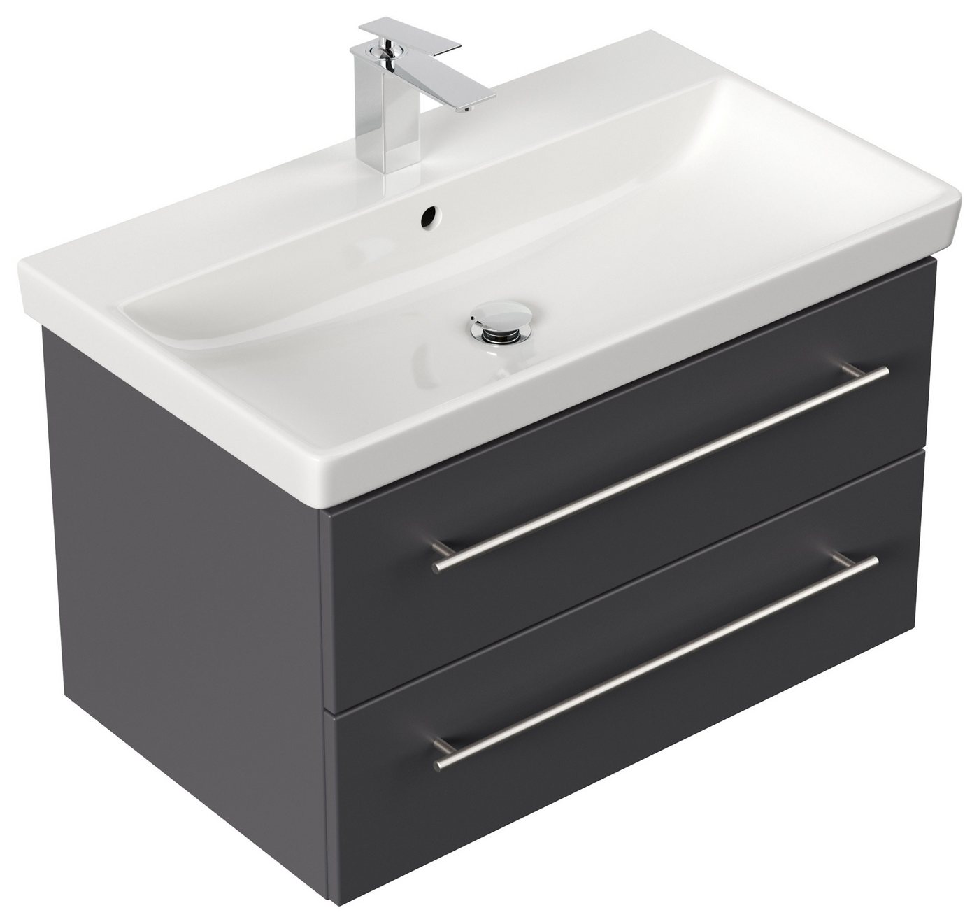 Magnolia Home Waschtisch Badmöbel mit Villeroy & Boch Avento Waschbecken 80cm SoftClose anthraz Magnolia Home Waschtisch Badmöbel mit Villeroy & Boch Avento Waschbecken 80cm SoftClose anthraz von Magnolia Home