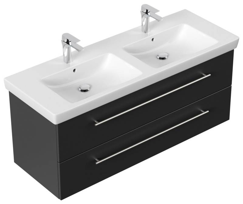 Magnolia Home Waschtisch Badmöbel mit Villeroy & Boch Subway 2.0 Waschbecken 130 cm A SoftClose von Magnolia Home