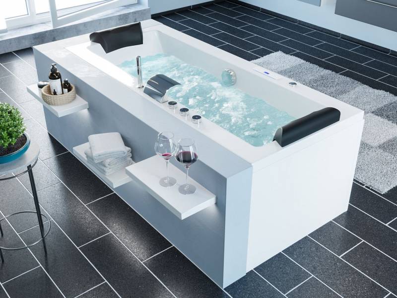 Magnolia Home Whirlpool-Badewanne Deus Whirlpool Set mit der Befüllung über den Überlauf von Magnolia Home