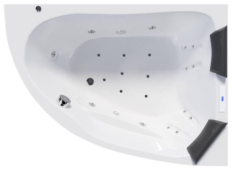 Magnolia Home Whirlpool-Badewanne Royal XL 1800 rechts Whirlpool Set mit der Befüllung über den Überlauf von Magnolia Home