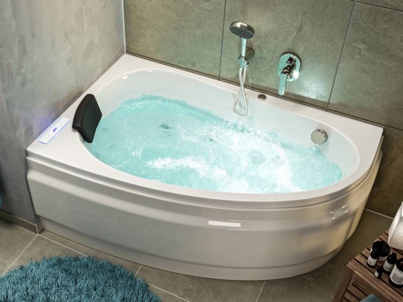 Magnolia Home Whirlpool-Badewanne Stardust links Whirlpool Set mit der Befüllung über den Überlauf von Magnolia Home