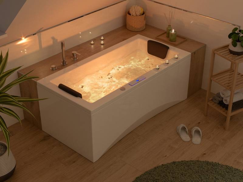 Magnolia Home Whirlpool-Badewanne Unity 160 Whirlpool Set mit der Befüllung über den Überlauf von Magnolia Home