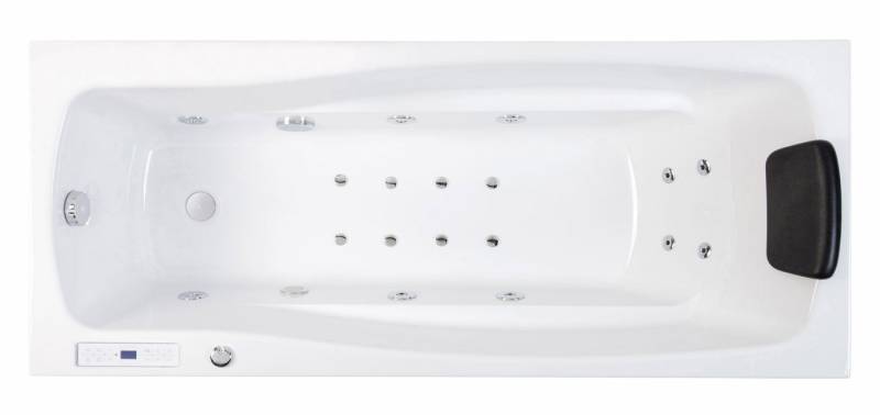 Magnolia Home Whirlpool-Badewanne Ocean 170 rechts Whirlpool Set mit der Befüllung über den Überlauf von Magnolia Home