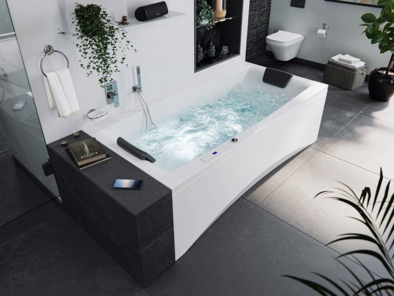 Magnolia Home Whirlpool Rechteck Whirlpool Unity 190x90 Made in Germany 24 Düsen Befüllung Übe von Magnolia Home