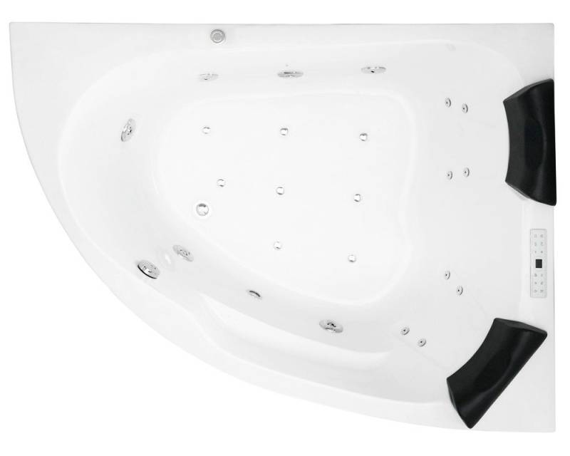 Magnolia Home Whirlpool-Badewanne Royal 1600 rechts Whirlpool Set mit der Befüllung über den Überlauf von Magnolia Home