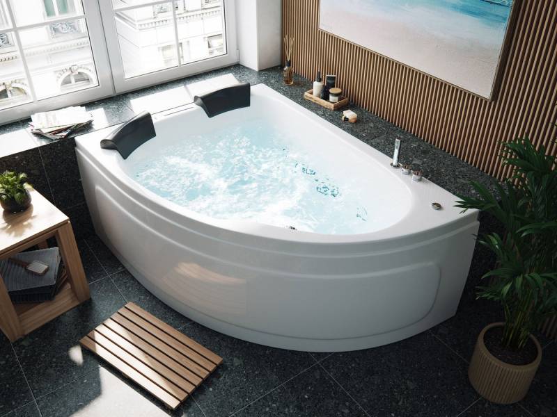 Magnolia Home Whirlpool Whirlpool Royal XL Ultra 180cm links Made in Germany 89 Düsen & LED mi von Magnolia Home