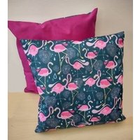 Luxus Rosa Flamingos Gartenkissen Wasserfest Kissenbezug Außen Beschichtet 2 Größen von MagnoliaHomeDesign