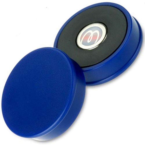 10 x Pinnwand-Magnet Memomagnet Kunststoffmagnet Ø 30 mm x 8 mm Neodym Blau - hält 2,7 kg - 10 Stück - Starke Memomagnete mit Neodymkern (NdFeB) von Magnosphere