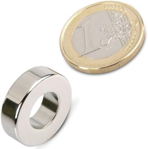 10 x Ring-Magnete Magnet-Ringe aus Neodym (NdFeB) - Haftkraft bis 36kg - starke Magnete in Ringform für Industrie und Zuhause, Menge/Größe: 10 Stück - Ø20/10x6mm | 7kg Haftkraft von Magnosphere
