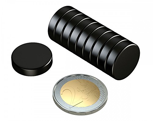 5 x Scheibenmagnet / Rundmagnet Ø 20x 5mm - Neodym N42, Epoxid - hält 6,1kg - Magnetscheiben - starker Powermagnet/Supermagnet/Permanentmagnet mit extremer Haftkraft, für Kühlschrank, Magnet Glasboards, Magnettafel, Pinnwand, Whiteboard von Magnosphere