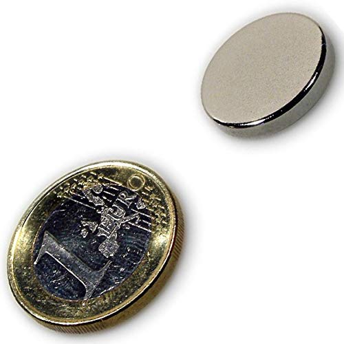 5 x Scheibenmagnet Rundmagnet Ø 18x 3mm - Neodym N45, Nickel - hält 3,3kg - Magnetscheiben - starke Supermagnete mit extremer Haftkraft für Kühlschrank Magnet Glasboards Magnettafel Pinnwand Whiteboard von Magnosphere