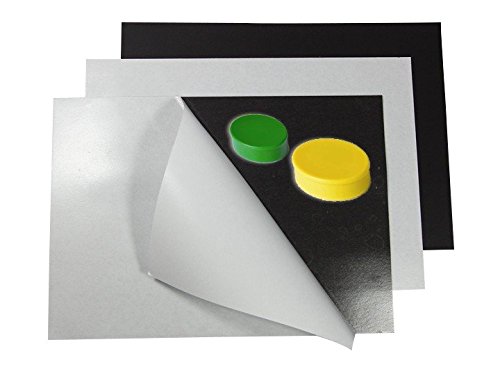 Eisenfolie Ferrofolie selbstklebend weiß matt 0,8mm x 210 x 297mm (DIN A4), A Formate:A4 (210 x 297mm) von Magnosphere
