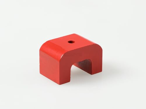 Hufeisenmagnet Brückenform-Magnet AlNiCo rot lackiert L: 30 mm - L: 70 mm - hält 4,5 kg - 32 kg - Maximale Einsatztemperatur: 180°C, Größen:39 x 25 x 25mm | 9kg Haftkraft von Magnosphere