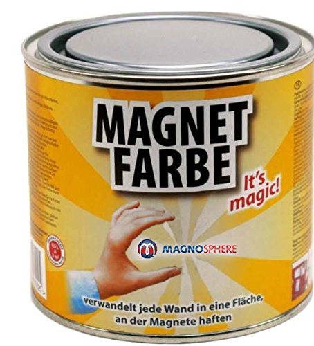 Magnetfarbe - Magnetische wandfarbe - 1 Liter - für eine Fläche von 2,5m² - 10m² - Farbe für die Wand wirkt magnethaftend - Grundfarbe kann nach Trocknung beliebig überstrichen und gestaltet werden Magnetfarbe - Magnetische wandfarbe - 1 Liter - für eine Fläche von 2,5m² - 10m² - Farbe für die Wand wirkt magnethaftend - Grundfarbe kann nach Trocknung beliebig überstrichen und gestaltet werden von Magnosphere