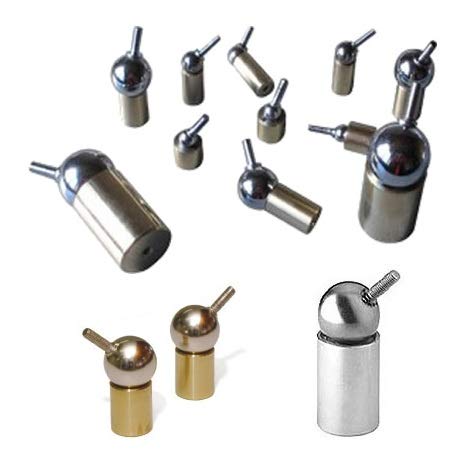 Magnetisches Kugelgelenk Neodym mit Gewindezapfen M5x16, Kugel Ø 25 mm, Fuß Ø 20 mm - hält 15 kg - Starke magnetische Universal-Gelenke - Betriebstemperatur: max. 100 °C von Magnosphere