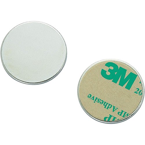 Metallscheiben aus DC01 Ø 50mm x 2,5mm verzinkt mit Doppelklebeband, Menge:10 Stück von Magnosphere