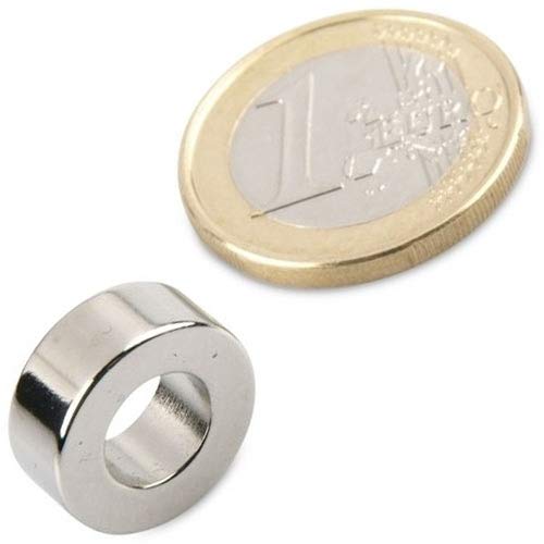 Ringmagnete Neodym Magnet-Ringe extra stark - Haftkraft bis 36kg - Starke NdFeB Magnete mit Loch für Industrie und Zuhause, Stückzahl/Größe: 5 Stück - Ø15/8x6mm | 5kg Haftkraft Ringmagnete Neodym Magnet-Ringe extra stark - Haftkraft bis 36kg - Starke NdFeB Magnete mit Loch für Industrie und Zuhause, Stückzahl/Größe: 5 Stück - Ø15/8x6mm | 5kg Haftkraft von Magnosphere