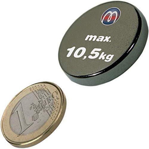 Scheibenmagnet / Rundmagnet Ø 30x 5mm - Neodym N50, Nickel - hält 10,5kg - starker Powermagnet/Supermagnet/Permanentmagnet mit extremer Haftkraft, für Kühlschrank, Magnet Glasboards, Magnettafel, Pinnwand, Whiteboard von Magnosphere