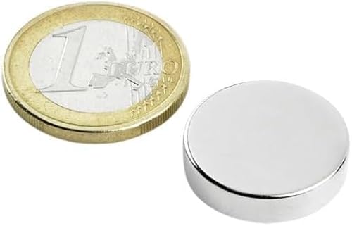 Scheibenmagnet Neodym Magnet-Scheibe Extra Stark - Haftkraft bis 750kg - Starke Rundmagnete - Runde NdFeB Magnete, Stückzahl/Größe: 10 Stück - Ø20x5mm | 6,1 kg Haftkraft Scheibenmagnet Neodym Magnet-Scheibe Extra Stark - Haftkraft bis 750kg - Starke Rundmagnete - Runde NdFeB Magnete, Stückzahl/Größe: 10 Stück - Ø20x5mm | 6,1 kg Haftkraft von Magnosphere