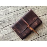 Personalisiertes Lederbuch Handgefertigtes Gefüttertes Notizbuch Cover von Magoda