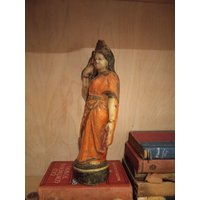Hindu Antike Statue Terrakotta Gottheit Figur. 70 Bis 90 Jahre Alt von Magpiefoundthis