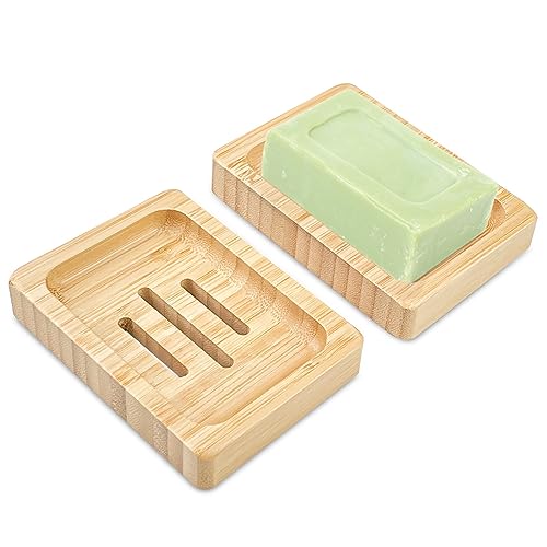 Magrimaxio 2 Stück Seifenschale mit Ablauf, Seifenhalter Holz Dusche, Seifenablage Natürliche Hölzerne Bambus, Seifenschalen Rutschfreies Desig, Seifen Box für Bad Küche und Toilette Zubehör Lagerung Magrimaxio 2 Stück Seifenschale mit Ablauf, Seifenhalter Holz Dusche, Seifenablage Natürliche Hölzerne Bambus, Seifenschalen Rutschfreies Desig, Seifen Box für Bad Küche und Toilette Zubehör Lagerung von Magrimaxio