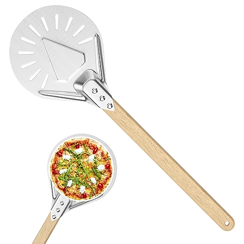 Magrimaxio pizzaschieber perforiert, 7 zoll Perforierter Pizzaschieber rund mit Verbrühungshemmend Griff, Pizzaschaufel aus Hart Eloxiertes Aluminium, für Hausgemachtes Pizza Brot Kuchen Magrimaxio pizzaschieber perforiert, 7 zoll Perforierter Pizzaschieber rund mit Verbrühungshemmend Griff, Pizzaschaufel aus Hart Eloxiertes Aluminium, für Hausgemachtes Pizza Brot Kuchen von Magrimaxio
