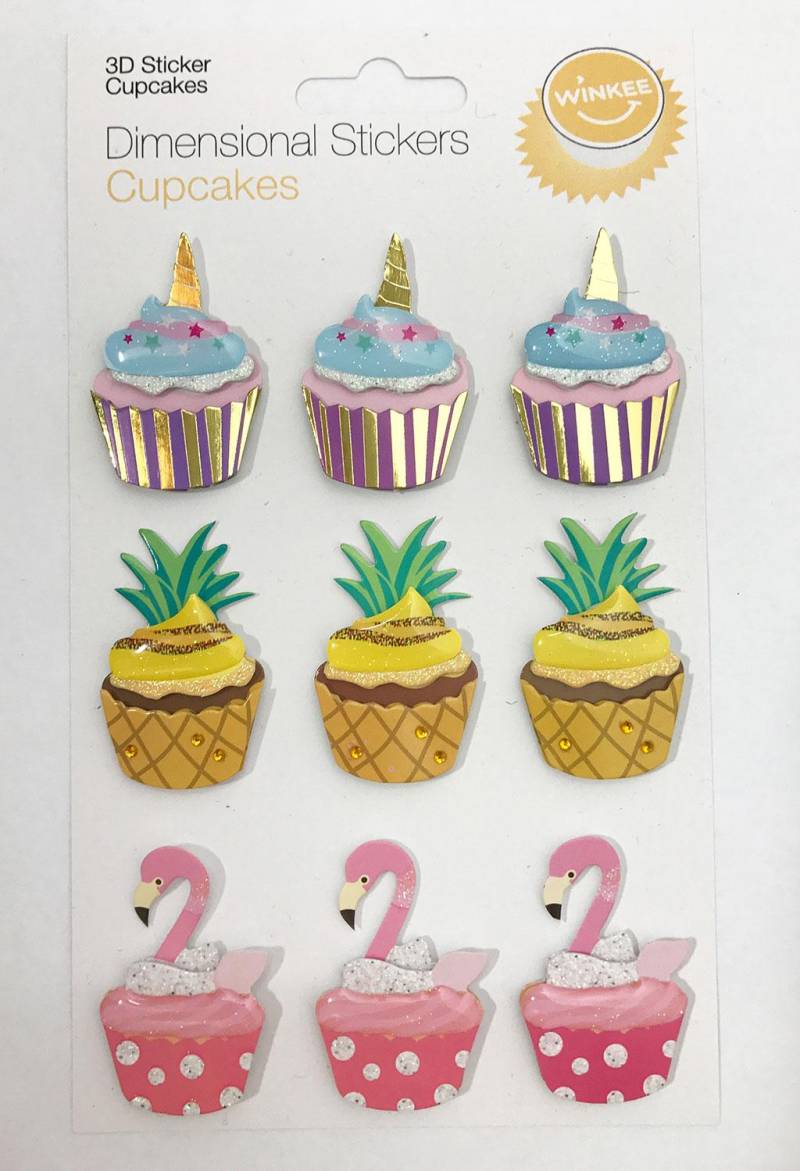 Mags Cupcakes 3 D Sticker - Pack 14818 von MAGS Vertriebs GmbH