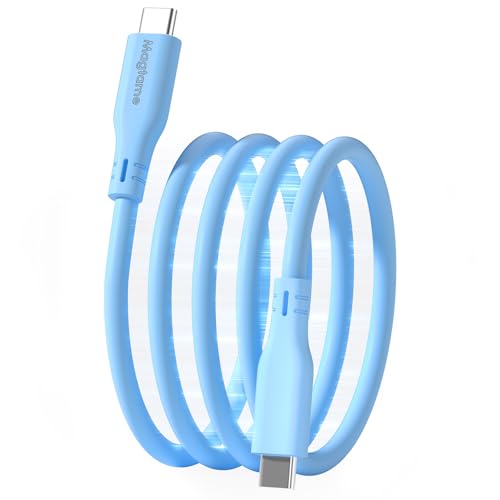 Magnetisches USB C zu USB C Kabel 60W, 0.9M Silikon Typ C Schnellladekabel, Tangle Free und Data Sync Typ C Ladegerät Kabel für i -Phone 16/16 Pro/16 Plus/16 Pro Max 15 von Magtame