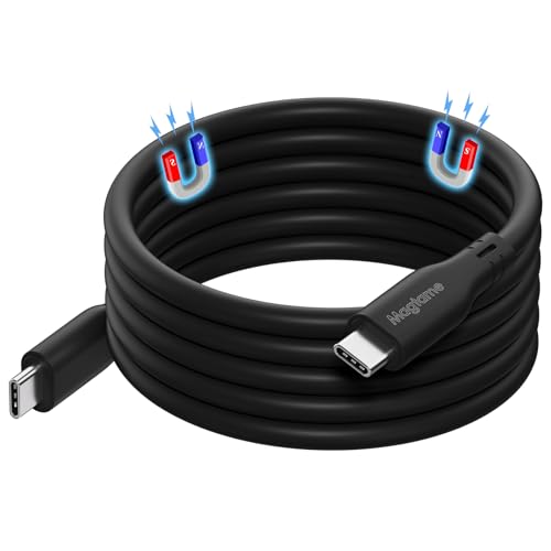 Magnetisches USB C zu USB C Kabel 60W, 1M Silikon Typ C Schnellladekabel, Tangle Free und Data Sync Typ C Ladegerät Kabel für i -Phone 16/16 Pro/16 Plus/16 Pro Max 15 von Magtame