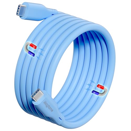 Magnetisches USB C zu USB C Kabel 60W,1.2M Silikon Typ C Schnellladekabel, Tangle Free und Data Sync Typ C Ladegerät Kabel für i -Phone 16/16 Pro/16 Plus/16 Pro Max 15 von Magtame