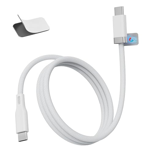 Magtame 3.3FT/1M USB C zu USB C Kabel mit magnetischem Kabelhalter, Staycable 60W Schnellladen und Daten Sync Typ C Ladegerät Kabel, Braid und Easy Snap on für i-Phone 16 Pro Max 15 Plus Laptop Magtame 3.3FT/1M USB C zu USB C Kabel mit magnetischem Kabelhalter, Staycable 60W Schnellladen und Daten Sync Typ C Ladegerät Kabel, Braid und Easy Snap on für i-Phone 16 Pro Max 15 Plus Laptop von Magtame