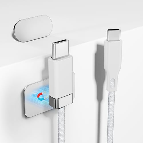 Magtame 5FT/1.5M USB C zu USB C Kabel mit magnetischem Kabelhalter, Staykable 60W Schnellladen und Daten Sync Typ C Ladegerät Kabel, Braid und Easy Snap on für i-Phone 16 Pro Max 15 Plus S24/23 Magtame 5FT/1.5M USB C zu USB C Kabel mit magnetischem Kabelhalter, Staykable 60W Schnellladen und Daten Sync Typ C Ladegerät Kabel, Braid und Easy Snap on für i-Phone 16 Pro Max 15 Plus S24/23 von Magtame