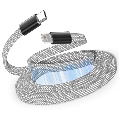 Magtame Magnetic USB C to Lightning Kabel Coiled, 1.5M MFi zertifiziertes Ladegerät Kabel Schnellladung PD 3.0, flaches einziehbares Kabel geflochten Kompatibel mit Phone 14 13 12 11 Pro Max XR XS X Magtame Magnetic USB C to Lightning Kabel Coiled, 1.5M MFi zertifiziertes Ladegerät Kabel Schnellladung PD 3.0, flaches einziehbares Kabel geflochten Kompatibel mit Phone 14 13 12 11 Pro Max XR XS X von Magtame