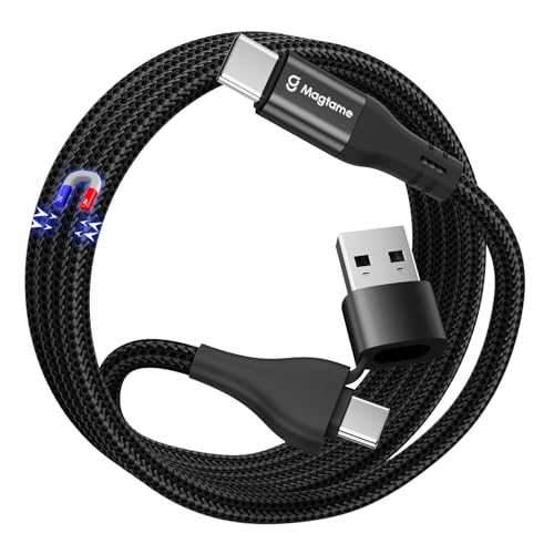 Magtame USB C Kabel, Magnetische USB A/C zu USB-C Kabel 1M, Geflochtene Nylon USBC Kabel, Typ C Schnellladekabel Kompatibel für Smartphone, Samsung Galaxy und andere USB C Gerät Magtame USB C Kabel, Magnetische USB A/C zu USB-C Kabel 1M, Geflochtene Nylon USBC Kabel, Typ C Schnellladekabel Kompatibel für Smartphone, Samsung Galaxy und andere USB C Gerät von Magtame