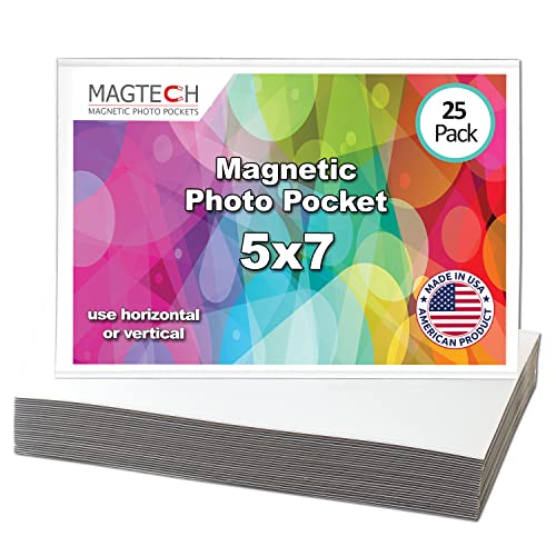 Magtech 15725 Magnetischer Bilderrahmen, für 12,7 x 17,8 cm große Fotos, Weiß, 25 Stück Magtech 15725 Magnetischer Bilderrahmen, für 12,7 x 17,8 cm große Fotos, Weiß, 25 Stück von Magtech