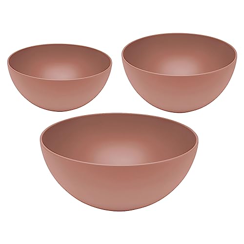 3er Set Magu Natur-Design Schüssel Rot Ø 20, 26, 30 cm Schüsselset Salatschüssel von Magu