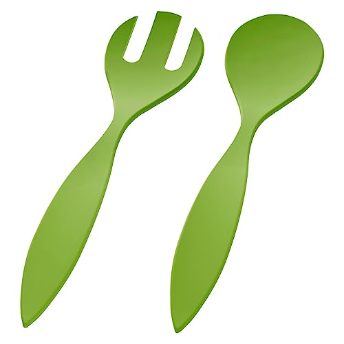Magu Natur-Design Salatbesteck Grün ca. 26 cm aus einem Polymer aus natürlichen Materialien Salatlöffel Salatgabel von Magu
