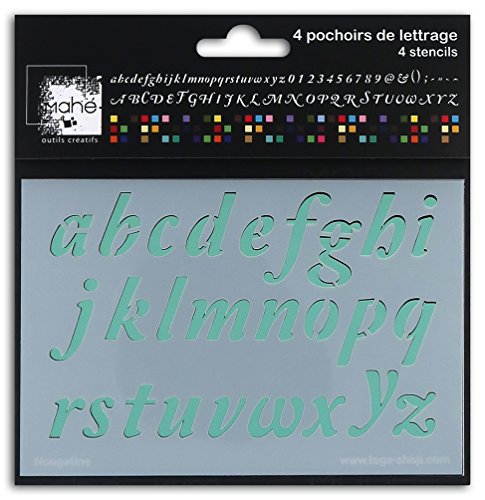DRAEGER PARIS 1886 Mahé LE15 Schablone Alphabet Nougat Kunststoff transparent 21 x 30 x 0,1 cm von Toga