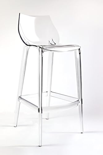 Mahi Mahi - Transparenter Designhocker aus Polycarbonat - H66 - Set 4 Stück Neutral von Mahi Mahi