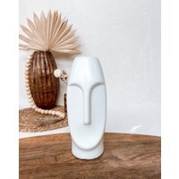 Vase "Mataki" in Weiß 22cm von MahinaMakramee