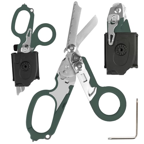 6 in 1 Multifunktions-faltbare Trauma-Schere mit kompatiblem Holster, Notfall-Response-Schere Camping Rettungswerkzeuge im Freien mit Bandschneider und Glasbrecher 6 in 1 Multifunktions-faltbare Trauma-Schere mit kompatiblem Holster, Notfall-Response-Schere Camping Rettungswerkzeuge im Freien mit Bandschneider und Glasbrecher von Mahiot