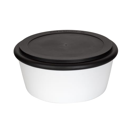 Mahlwerck Bowl mit auslaufsicherem Deckel, große Porzellan Lunch-Box aus Porzellan, Lunch to go, Salatschüssel, Aufbewahrung, Weiss, Made in Germany, 850 ml von Mahlwerck