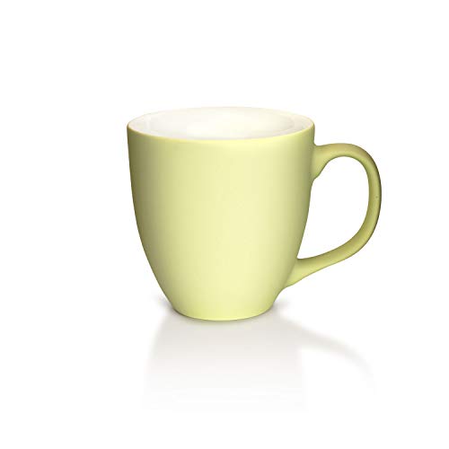 Mahlwerck Jumbotasse, Große Porzellan-Kaffeetasse mit matter Oberfläche, moderne Teetasse, in Cool-Green, grün, 400ml von Mahlwerck