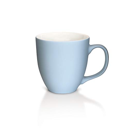 Mahlwerck Jumbotasse, Große Porzellan-Kaffeetasse mit matter Oberfläche, in Soft-Babyblau, blau, 400ml von Mahlwerck